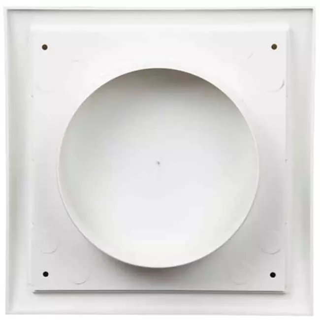 Rejilla de pared con válvula de no retorno 190x190 mm diámetro 150 mm blanco - ND15FV