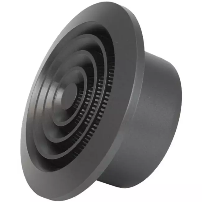 Rejilla de ventilación redonda malla Ø 100 mm antracita - NGA100A