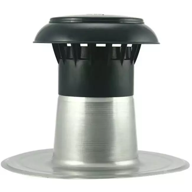 Ventilación de tejado plano con tapa de plástico Ø 150-160 mm