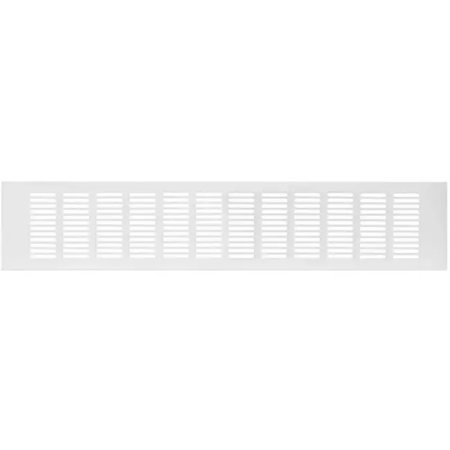 Rejilla de zócalo de aluminio - blanco L=500mm x H=100mm - RA1050