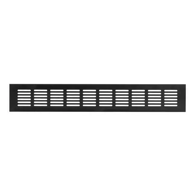 Rejilla de zócalo de aluminio - negro L=400mm x H=60mm -RA640B