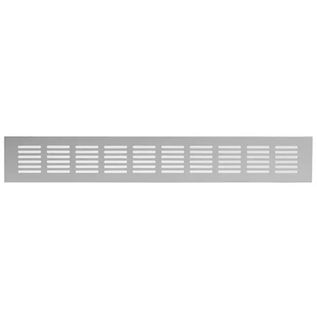Rejilla de zócalo de aluminio - plata L=400 mm x H=60 mm -RA640S