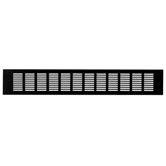 Rejilla de aluminio para zócalo - negro L=500mm x H=80mm -RA850B