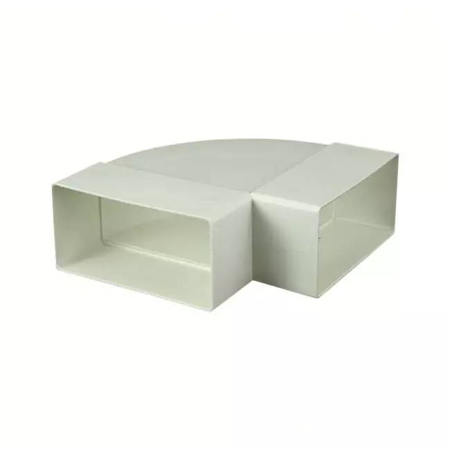 Codo horizontal rectangular de plástico 90º 110x55 mm - KLH