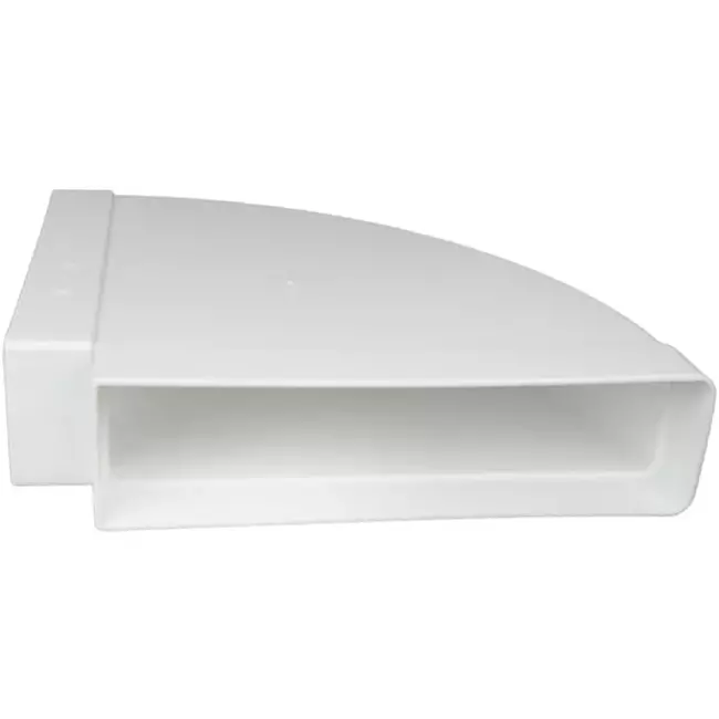 Codo horizontal rectangular de plástico 90º 220x55 mm - KLH25-90