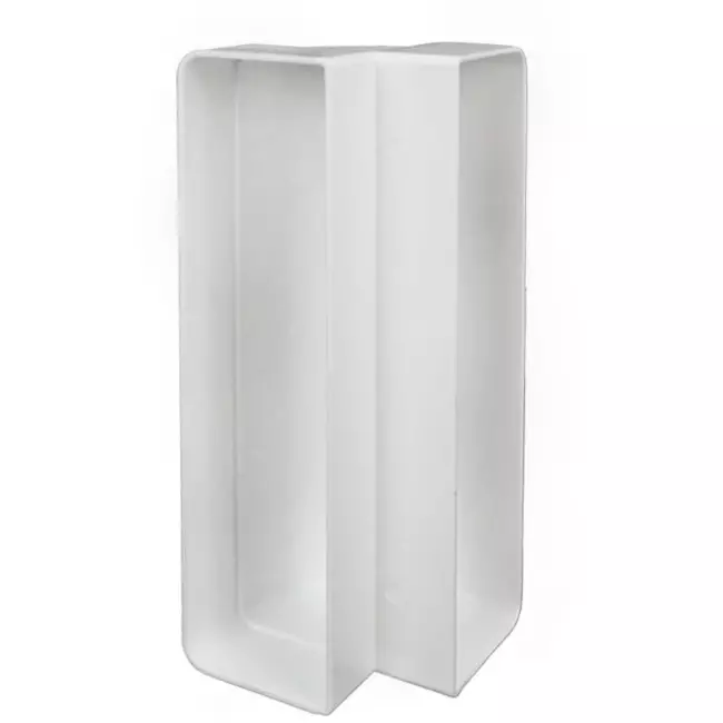 Plástico rectangular codo vertical 90° 220x90mm - KLV29-90