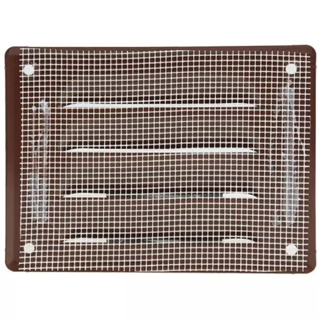 Rejilla de ventilación metálica cuadrada 140x105 mm marrón - MR14105B