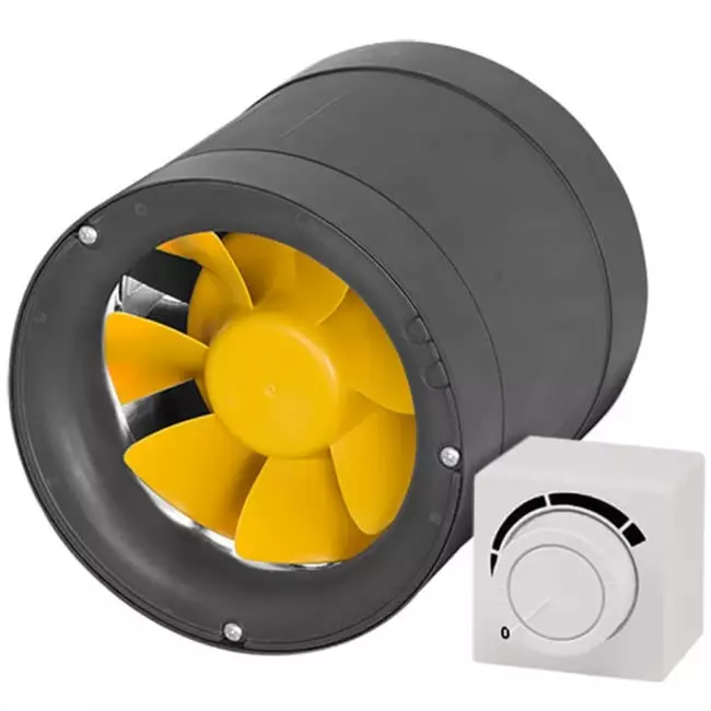 Ventilador tubular Ruck ETAMASTER M 220 m³/h -Ø 125 mm + interruptor de 3 posiciones