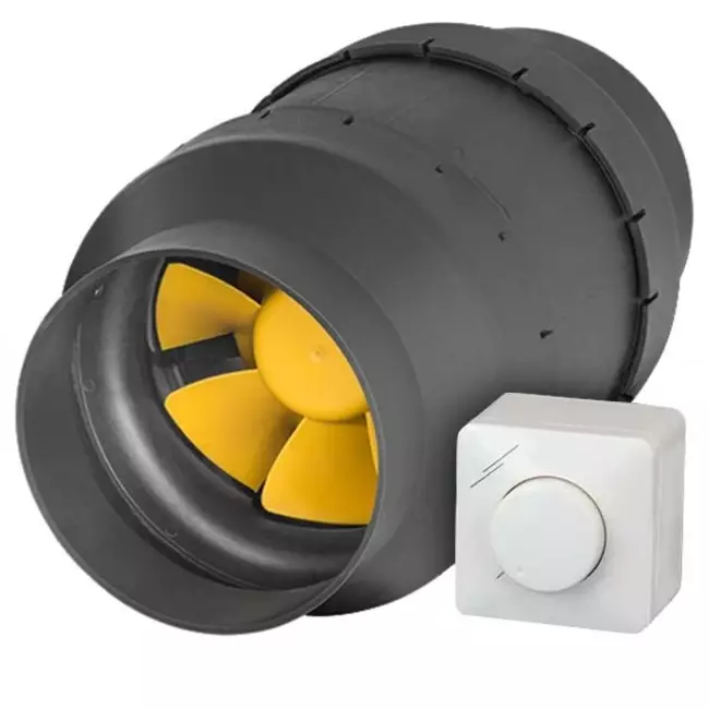 Extractor circular en línea Etamaster de Ruck con motor - 195 m³/h -Ø 100 mm - Control PWM