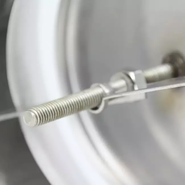 Válvula de ventilación de extracción acero inox. Ø 100 mm con manguito de montaje - DVS100Y/1