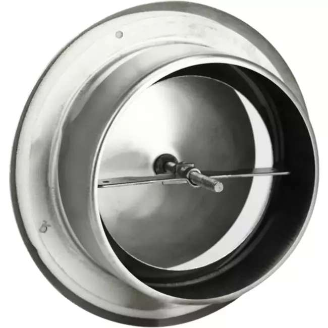Válvula de ventilación de suministro acero inox. Ø 100 mm con manguito de montaje - DVS-PY100