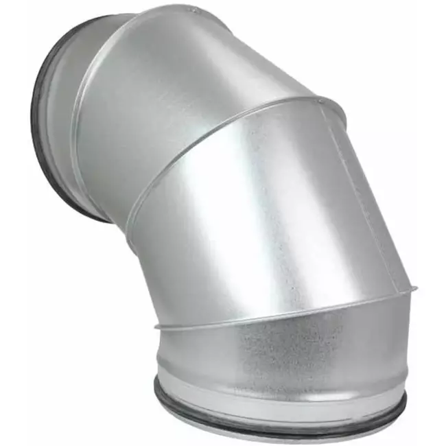 Codo helicoidal redondo 90º Ø 250 mm para tubos helicoidales