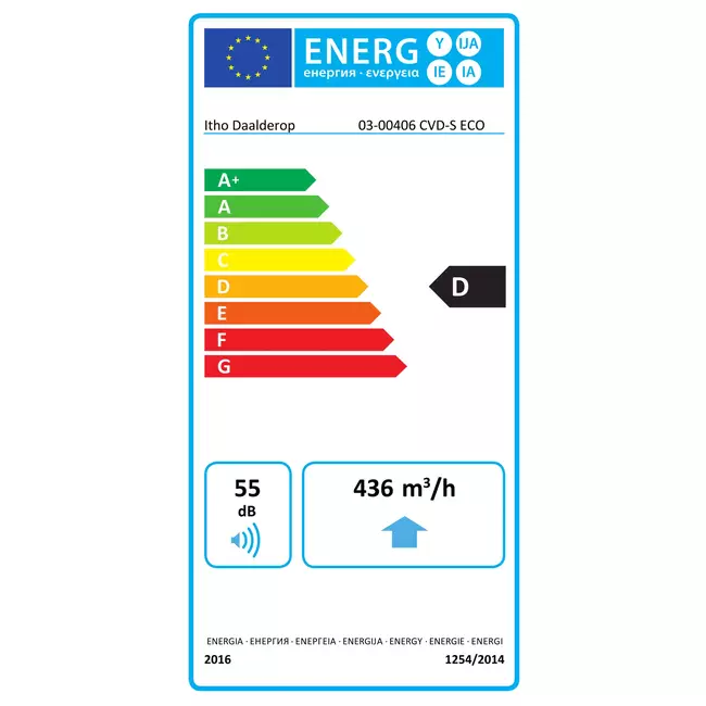 Ventilador de tubo de tejado Itho Daalderop ECO CVD-S RFT 350 m3/h