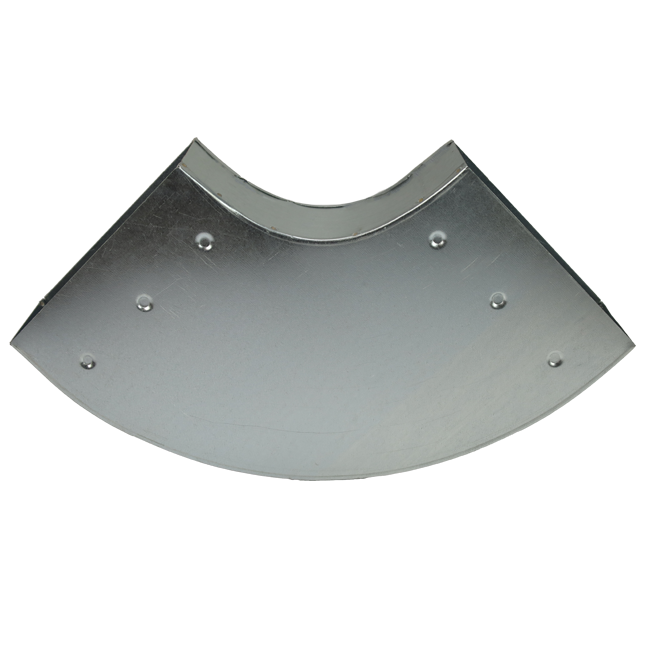 Curva 90 grados 220x80 mm horizontal para conductos
