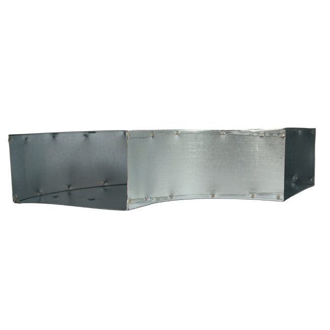 Curva 90 grados 220x80 mm horizontal para conductos