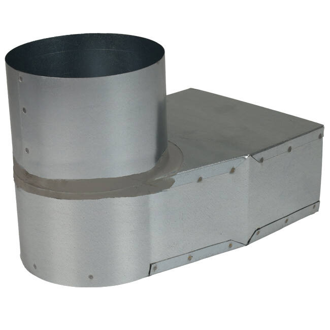 Ángulo de pizarra de 220x80 mm a 125 mm de diámetro para conductos