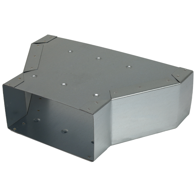 Reductor de 300 x 80 mm a 220 x 80 mm para conducto rectangular