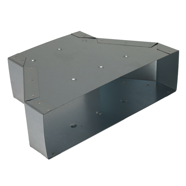 Reductor de 300 x 80 mm a 220 x 80 mm para conducto rectangular