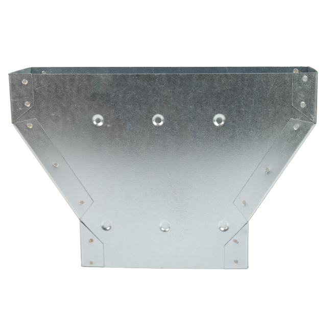 Reductor de 300 x 80 mm a 220 x 80 mm para conducto rectangular