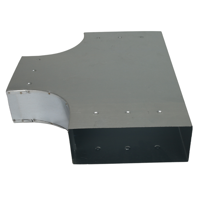 Pieza en T 90 grados 300x80 - 220x80 para canalización