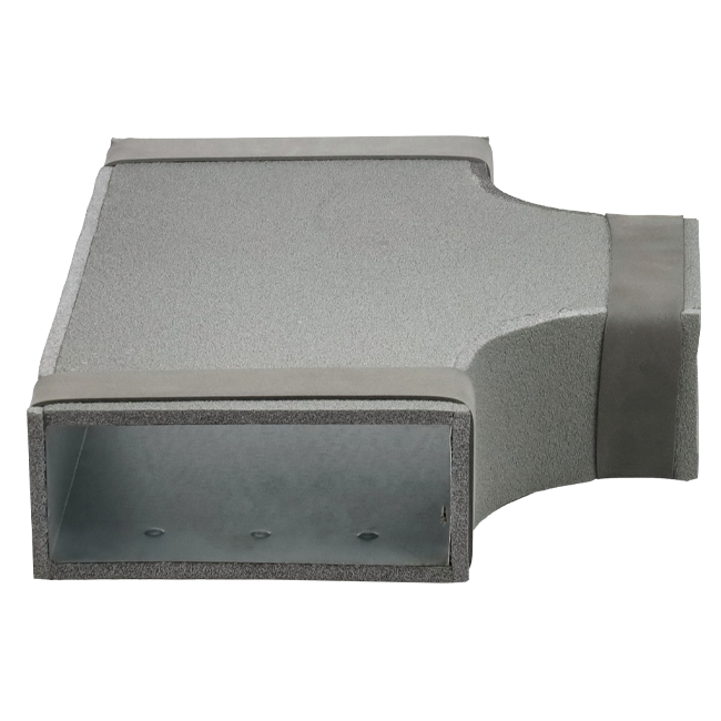 Termoducto Pieza en T 90 grados 220x80 - 220x80 para conductos