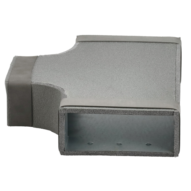 Termoducto Pieza en T 90 grados 220x80 - 220x80 para conductos