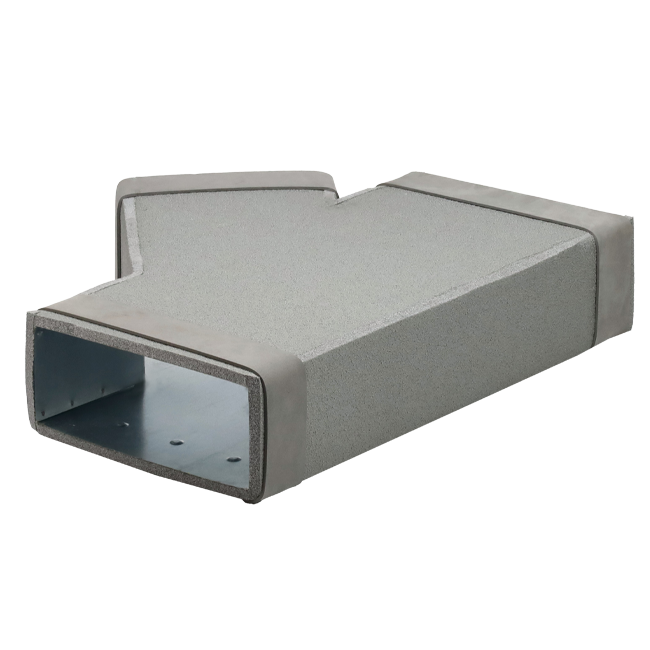 Termoducto Pieza en T 45 grados 220x80 - 170x80 para conductos