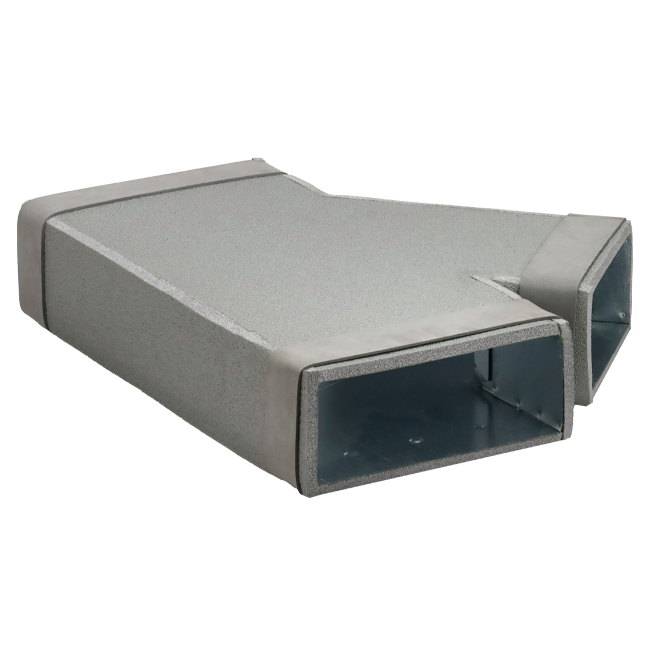 Termoducto Pieza en T 45 grados 220x80 - 170x80 para conductos