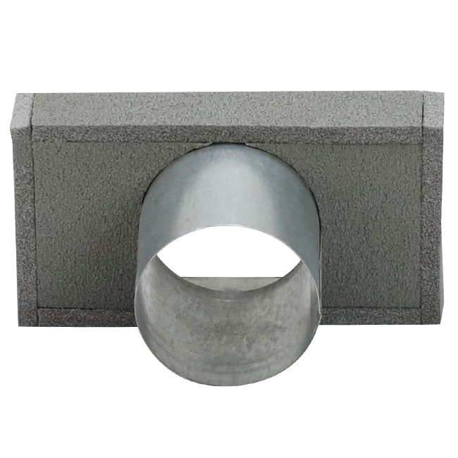 Cubierta de termoducto 170x80 con diámetro de conexión de 80 mm para conductos