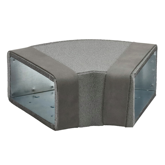 Termoducto codo 45 grados 220x80 mm horizontal
