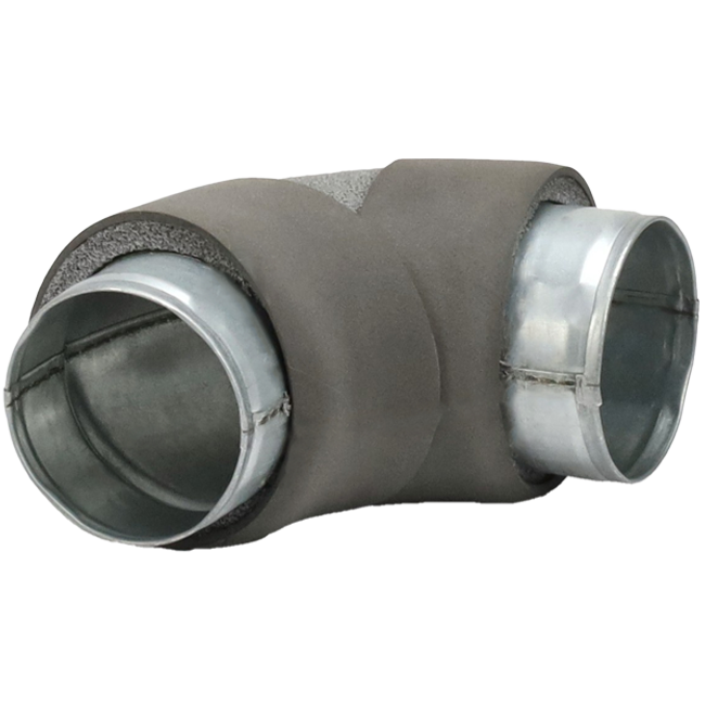Diámetro de la curva del termoducto 80 mm 90 grados (no seguro)