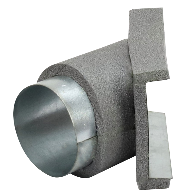 Ramal termoducto 45 grados 80 mm
