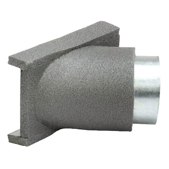 Ramal termoducto 45 grados 80 mm