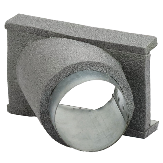 Ramal termoducto 45 grados 80 mm