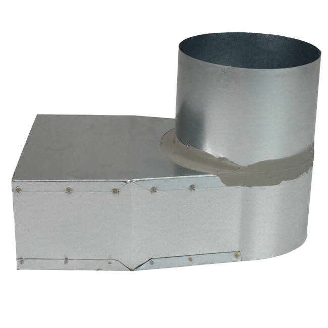 Ángulo de pizarra de 220x80 mm a 150 mm de diámetro para conductos
