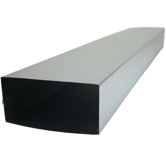 Conducto rectangular galvanizado 300x80 longitud 1,5 m
