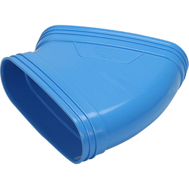 Wavin Ventiza Codo 45 grados PVC ovalado 235x80 mm horizontal M/M