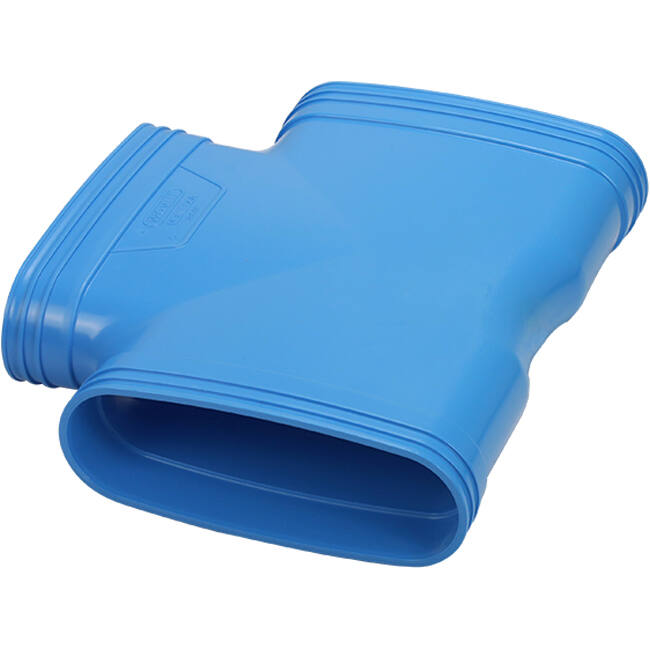 Wavin Ventiza Tubo en T 90 grados PVC ovalado 195x80 mm M/M/M