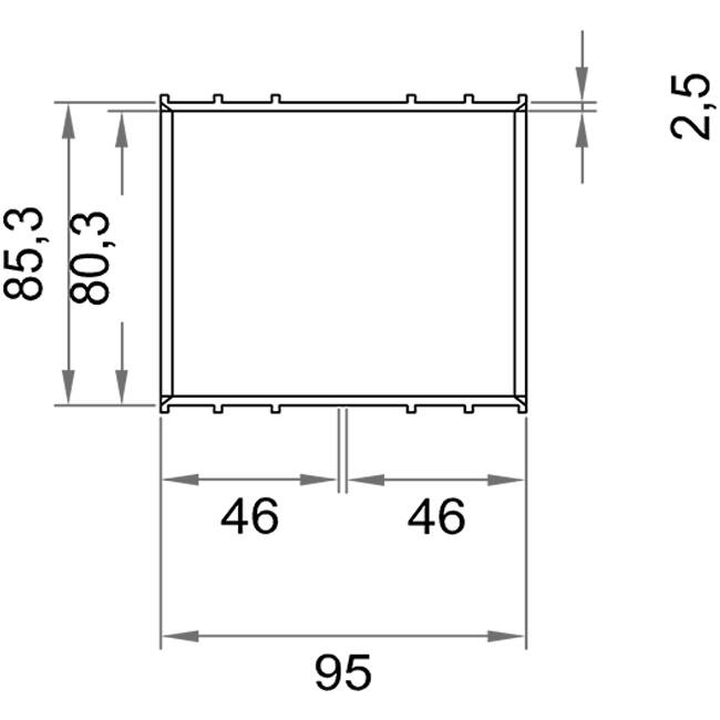 Wavin Ventiza Conector deslizante de PVC ovalado 235x80 mm M/M