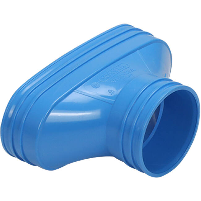 Wavin Ventiza Transición PVC ovalada 195x80 mm a 80 mm M/M