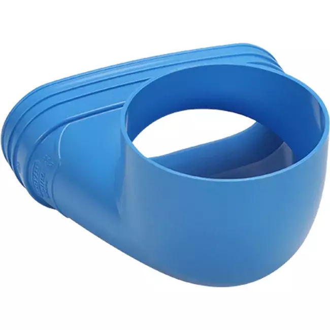 Wavin Ventiza Terminal 90 grados PVC ovalado 195x80x70 mm por diámetro 125 mm M/M
