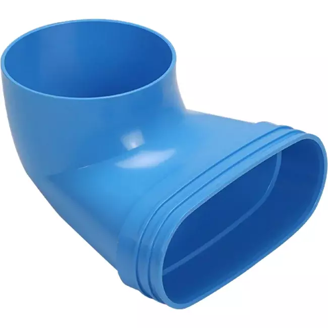 Wavin Ventiza Terminal 90 grados PVC ovalado 195x80x70 mm por diámetro 125 mm M/M