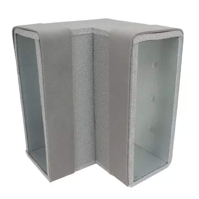 Termoducto codo 90 grados 170x80 vertical para canalización