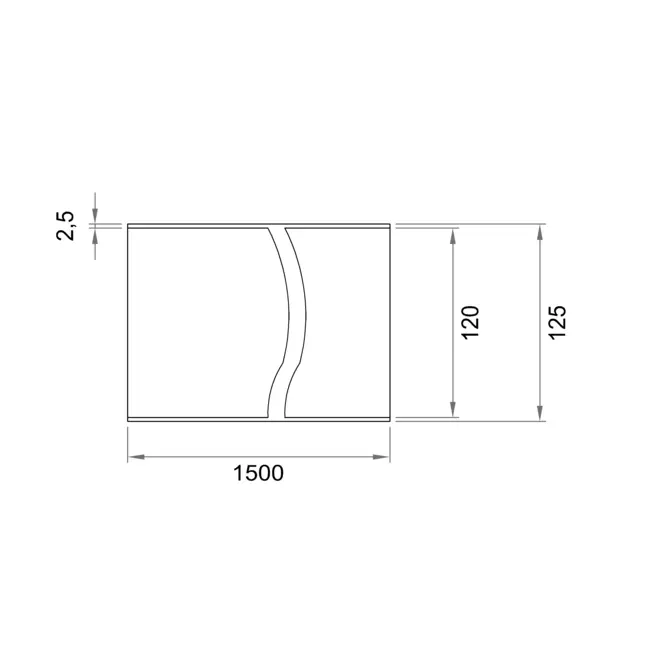 Wavin Ventiza canal 1,5 m PVC redondo 160 mm S/S