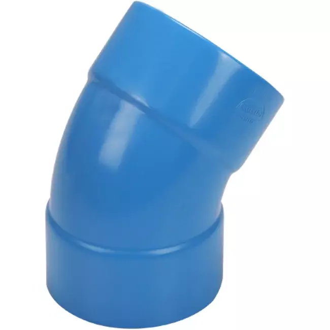 Wavin Ventiza curva 45 grados PVC redondo por diámetro 80 mm M/M