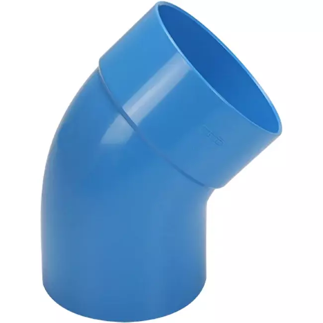 Wavin Ventiza curva 45 grados PVC redondo por diámetro 80 mm M/S