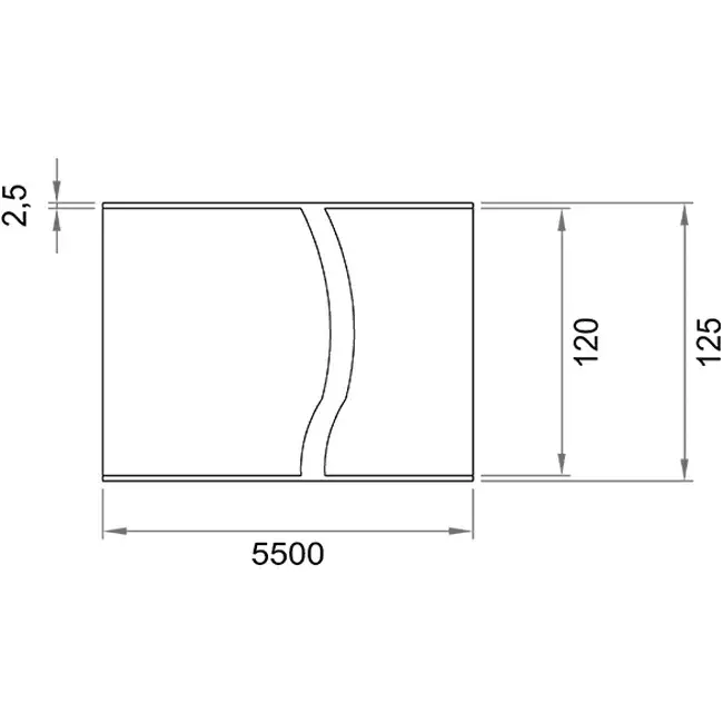 Wavin Ventiza canal 1,5 m PVC redondo 125 mm S/S