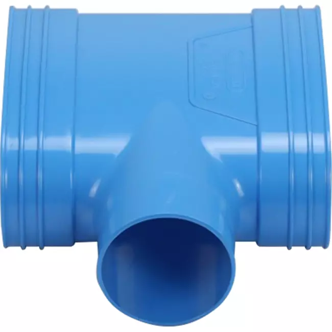 Wavin Ventiza Accesorio T de PVC ovalado 195x80 mm M/M/M