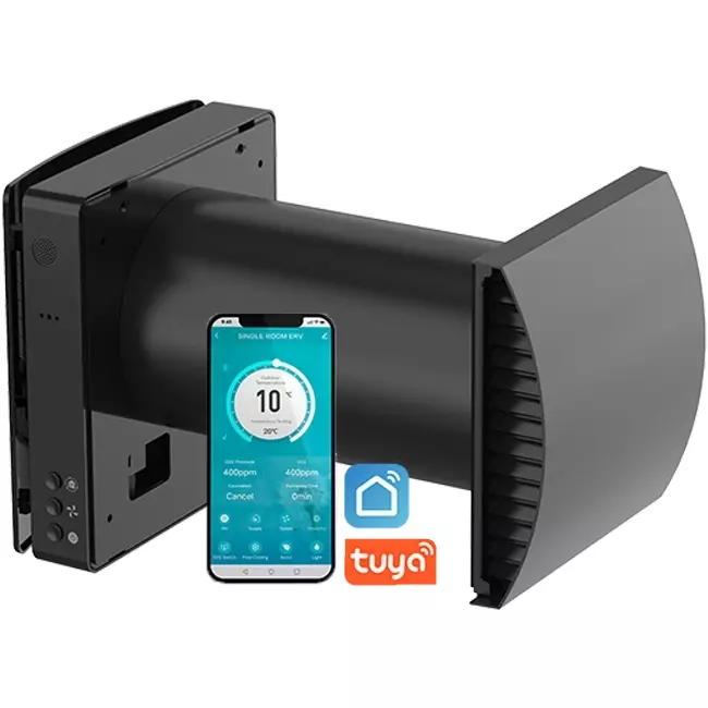 Recuperador de calor descentralizado Econox Eco Pair Plus SG-ERV-150 negro