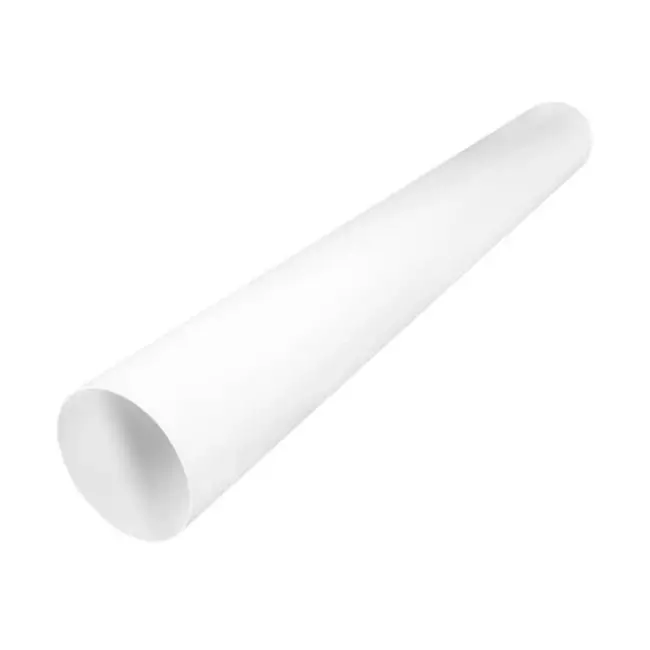 Tubo blanco diámetro 125 mm - longitud 1 metro RAL 9010